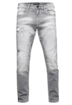 Rusty Neal Straight-Jeans NISHO Grau/Weiß/Hellgrau/Creme