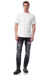Rusty Neal Jeans ODAR Regular Fit Jeans-Hose (234) Schwarz/Grau/Dunkelgrau