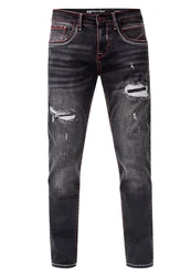 Rusty Neal Jeans ODAR Regular Fit Jeans-Hose (234) Schwarz/Grau/Dunkelgrau