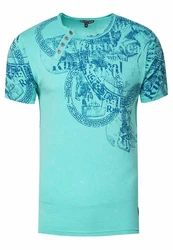 Rusty Neal T-Shirt mit Print Türkis/Grün/Blau