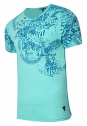 Rusty Neal T-Shirt mit Print Türkis/Grün/Blau