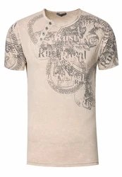 Rusty Neal T-Shirt mit Print Khaki/Beige/Braun
