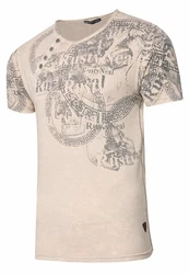 Rusty Neal T-Shirt mit Print Khaki/Beige/Braun
