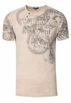 Rusty Neal T-Shirt mit Print Khaki/Beige/Braun