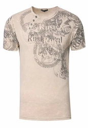 Rusty Neal T-Shirt mit Print Khaki/Beige/Braun