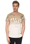 Rusty Neal T-Shirt mit Übergang Beige/Khaki/Braun/Gold