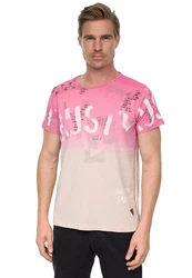 Rusty Neal T-Shirt mit Übergang Rosa