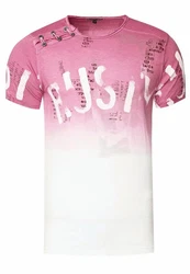 Rusty Neal T-Shirt mit Übergang Rosa