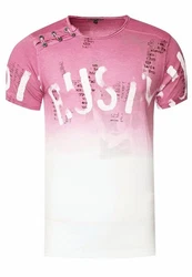 Rusty Neal T-Shirt mit Übergang Rosa