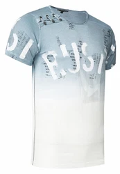 Rusty Neal T-Shirt mit Übergang Blau/Hellblau