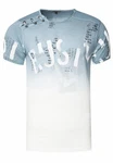 Rusty Neal T-Shirt mit Übergang Blau/Hellblau