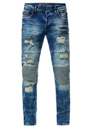 Slim-fit-Jeans MISATO im modischen Used-Look