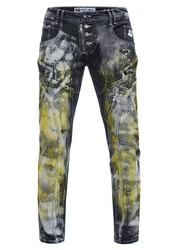 Rusty Neal Straight-Jeans MORI Neonfarben/Dunkelgrün/Grün