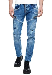 Rusty Neal Straight-Jeans MORI Blau/Hellblau