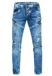 Rusty Neal Straight-Jeans MORI Blau/Hellblau