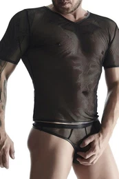 Netzshirt Netz T-Shirt schwarz sexy S (1-tlg)