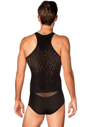 Obsessive Shirttop OB T103 Hemd schwarz/transparent