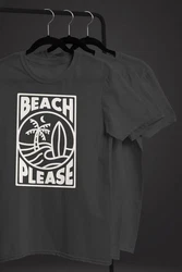 Neverless Print-Shirt Herren T-Shirt Beach Please Surfing Schwarz/Hellblau/Weiß
