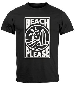 Neverless Print-Shirt Herren T-Shirt Beach Please Surfing