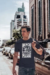 Neverless Print-Shirt Herren T-Shirt Beach Please Surfing Hellblau/Blau/Dunkelblau