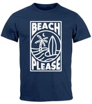 Neverless Print-Shirt Herren T-Shirt Beach Please Surfing Hellblau/Blau/Dunkelblau Neverless Print-Shirt Herren T-Shirt Beach Please Surfing Hellblau/Blau/Dunkelblau