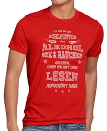 T-Shirt Viel schlechtes Alkohol Sex Rauchen gelesen bier trinken vatertag