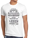 style3 T-Shirt Viel schlechtes Alkohol Sex Rauchen gelesen bier trinken vatertag Dunkelgrau/Weiß/Hellblau/Braun/Gelb