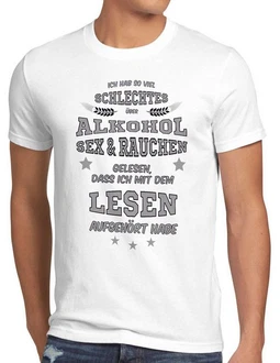style3 T-Shirt Viel schlechtes Alkohol Sex Rauchen gelesen bier trinken vatertag Dunkelgrau/Weiß/Hellblau/Braun/Gelb style3 T-Shirt Viel schlechtes Alkohol Sex Rauchen gelesen bier trinken vatertag Dunkelgrau/Weiß/Hellblau/Braun/Gelb