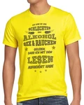 style3 T-Shirt Viel schlechtes Alkohol Sex Rauchen gelesen bier trinken vatertag Gelb/Neonfarben