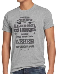 T-Shirt Viel schlechtes Alkohol Sex Rauchen gelesen bier trinken vatertag