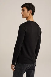WE Fashion Longsleeve Schwarz/Mintgrün/Grün