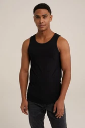WE Fashion T-Shirt Schwarz/Dunkelblau