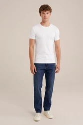 WE Fashion T-Shirt Weiß/Creme/Grau/Khaki