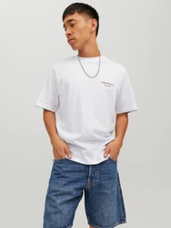 Jack & Jones Kurzarmshirt JORGROCERY TEE SS CREW NECK Weiß/Rot/Gelb
