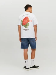 Jack & Jones Kurzarmshirt JORGROCERY TEE SS CREW NECK Weiß/Rot/Gelb