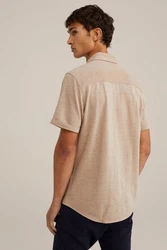 WE Fashion Businesshemd Khaki/Beige/Braun