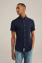 WE Fashion Businesshemd Dunkelblau/Hellblau/Blau
