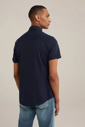 WE Fashion Businesshemd Dunkelblau/Hellblau/Blau