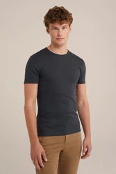 WE Fashion T-Shirt Dunkelgrau/Dunkelblau/Schwarz/Grau