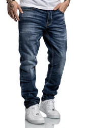 Amaci&Sons Straight Jeans WICHITA Dunkelblau/Blau