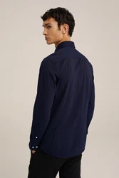 WE Fashion Businesshemd Dunkelblau/Hellblau