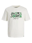 Jack & Jones Kurzarmshirt JORTULUM BRANDING TEE SS CREW NECK Khaki/Dunkelgrün/Grün