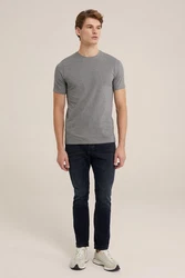 WE Fashion T-Shirt Grau/Hellgrau/Dunkelgrau