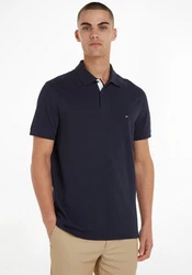 Tommy Hilfiger Flag Under Placket REG Polo Langarm T-Shirt MW0MW31684 blau