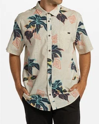 Billabong Kurzarmhemd Sundays Blau/Beige