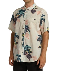 Billabong Kurzarmhemd Sundays Blau/Beige