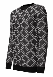 Rusty Neal Strickpullover Grau/Creme/Schwarz/Dunkelgrau