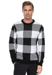 Rusty Neal Strickpullover Schwarz/Weiß/Grau/Rot