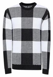 Rusty Neal Strickpullover Schwarz/Weiß/Grau/Rot