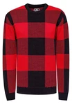 Rusty Neal Strickpullover Rot/Dunkelrot/Schwarz